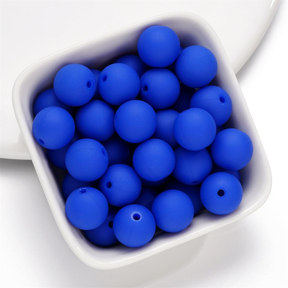 30-100 Stück 4/6/8/10/12/14mm Acryl Imitation Silikon Perlen Runde Abstandshalter Lose Perlen für DIY Schmuckherstellung Zubehör 10mm x 30pcs dunkelblaue