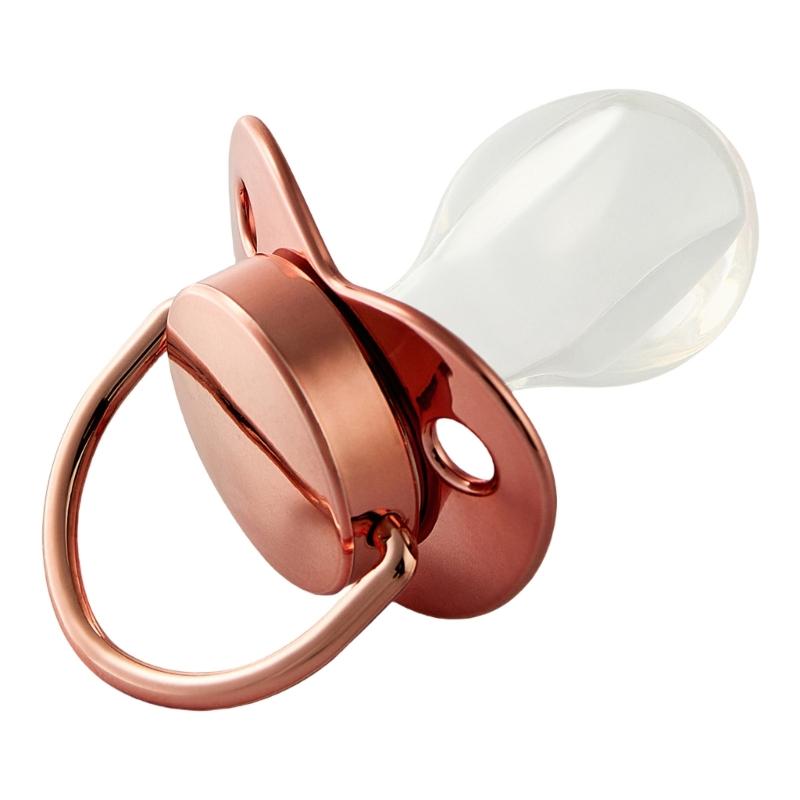 Stressabbau Schnuller für Erwachsene Männlich Weiblich Beruhigungssauger Silikon-Schnuller Ergonomisch Reduziert Schnarchen zur Angstreduzierung rose gold