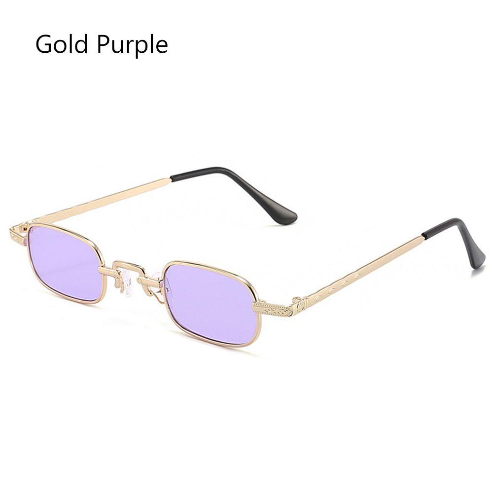 UV-Schutz Damen Süßigkeitenfarbe Reise UV400 Schutz Kleine Rechteckige Sonnenbrillen Brillen Punk Sonnenbrillen Schattierungen Sunglasses