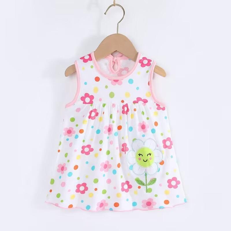 Sommer Babykleid Wunderschöne Mode Mädchen Säugling Prinzessinkleider A-Linie Baumwolle Kinder Weiche Kleidung Kinderbekleidung Kleid ONE SIZE