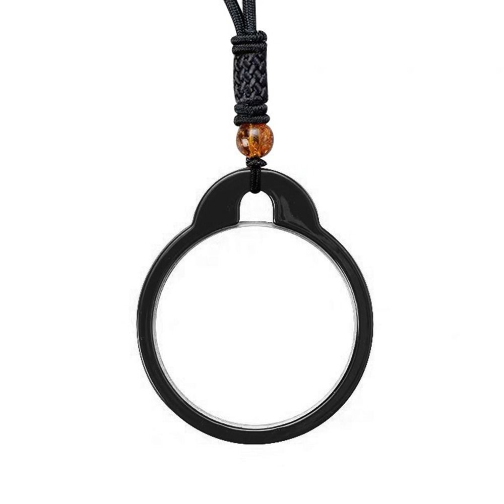 Tragbarer Vergrößerer Anhänger Kreative Lesebrille Halskette Lesebrille Lesehelfer Black-300