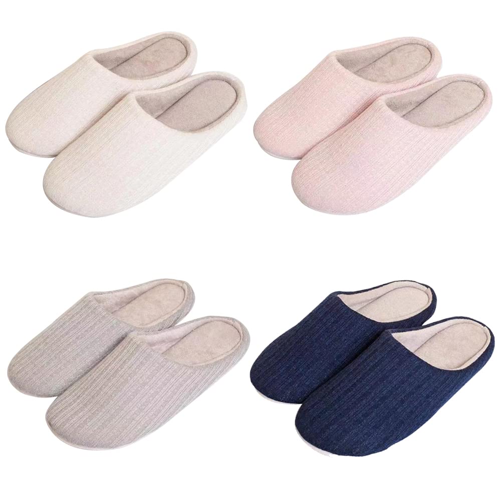 Fanyker Waschbares Zimmer-Gäste- und Stilvolles und Hausschuhe-Set 2 Ideal für Gäste und Geschenke Hausschuhe, Schuhe, Hausschuhe, Leise, Unisex, Damen Herren,