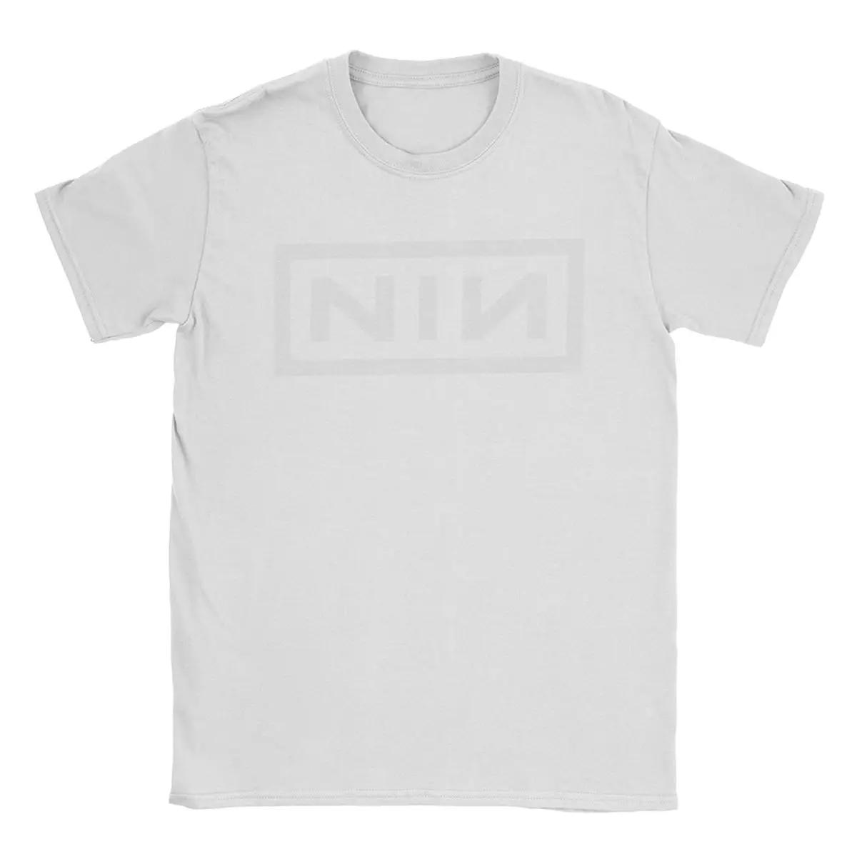 Neuartige Nine Inch Nails NIN T-Shirts für Herren, Rundhalsausschnitt, 100 % Baumwolle, kurzärmeliges T-Shirt, Sommerkleidung L weiß