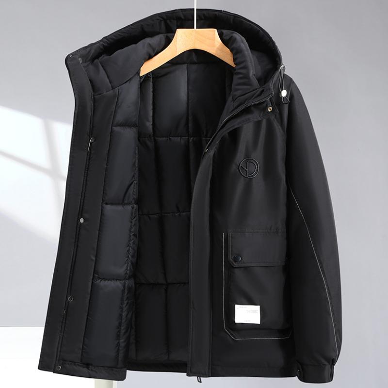 Winter Neue männer Baumwolle gefütterte Mantel Verdickt Plus Große Männer Trendy Modische Plus Größe männer Kleidung Winter mode Baumwolle Gefütterte Mantel 10XL schwarz