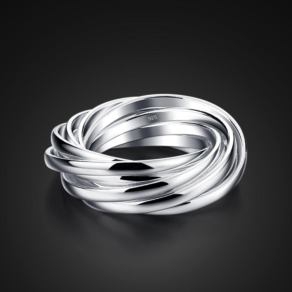 Neue Persönlichkeit 100 % 925 Sterling Silber 9 Ring Kombination Übertrieben Ring 6-12 Größe Ring Böhmen Frau Edlen Schmuck Geschenk 12