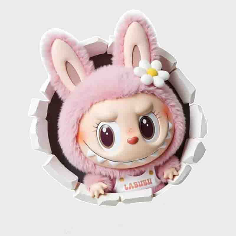 LABUBU 3D Autoaufkleber Cartoon Auto Fensteraufkleber ACreative Persönlichkeit Dekoration Aufkleber 10*9CM