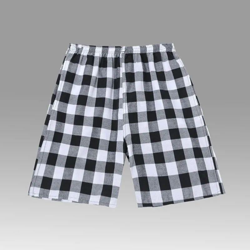 Pyjama-Hose für Herren, Sommerkleidung aus Baumwolle, lockere Fünf-Punkt-Hose in Übergröße, große Hose, einzelne Heimhose, Heim-Shorts XXXL white