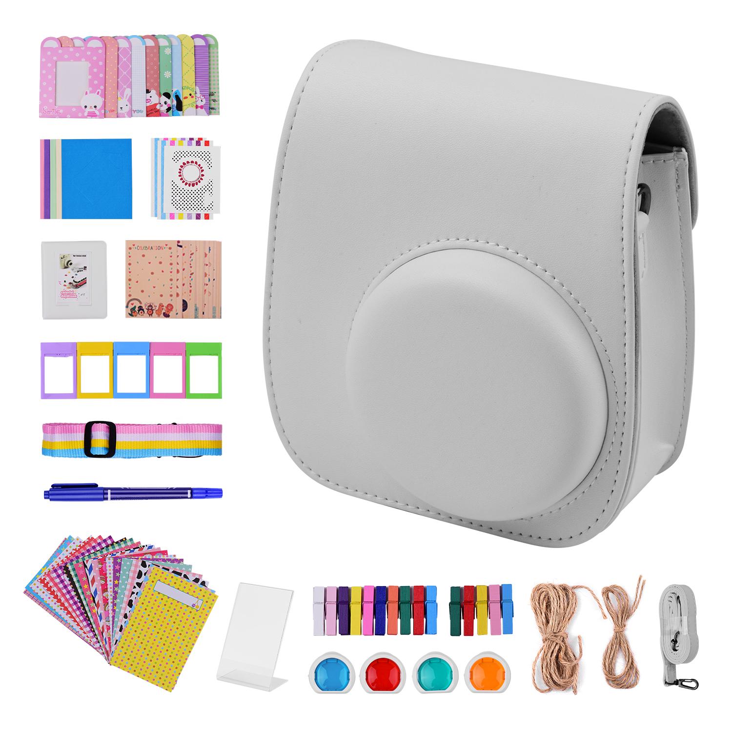 12-in-1-Sofortbildkamera-Zubehör-Set für Fujifilm Instax Mini 11 inklusive Kamera weiß