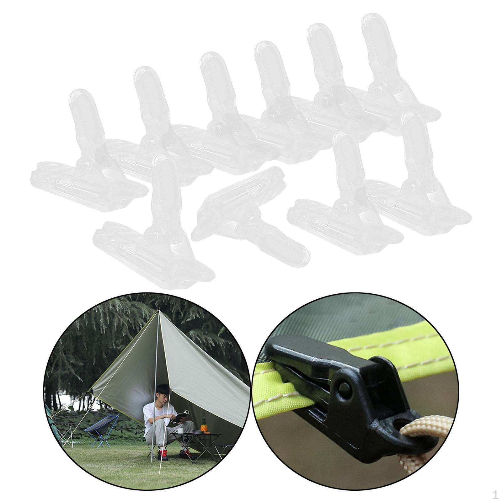 10Pcs Vordächer Klemmen Zelt Clips Lock Griffe Plane Markise für Outdoor Auto Abdeckungen reinfarbig