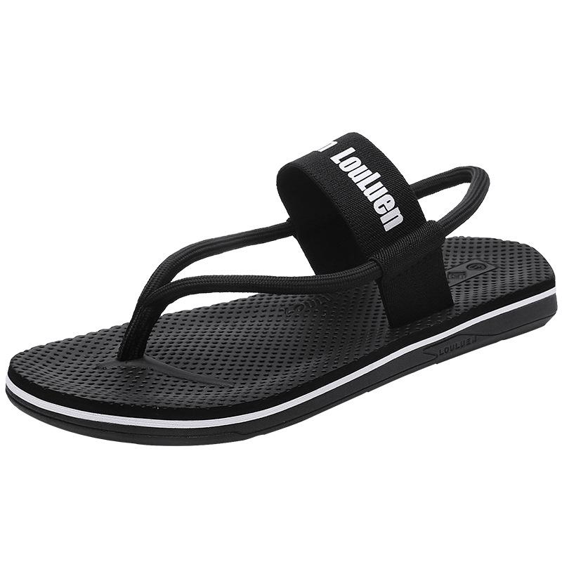 Sommermode Herrenschuhe Sandalen für Herrenschuhe Sandalias Herren Casual Outdoor Flip Flops Schuhe Weiche und bequeme Sandalen 42 schwarz
