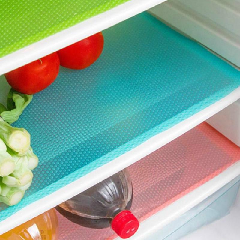 Kühlschrank-Pad, antibakteriell, Antifouling, Schimmel, Feuchtigkeitsaufnahme, Pad, Matten, Kühlschrank 4PCS bunt