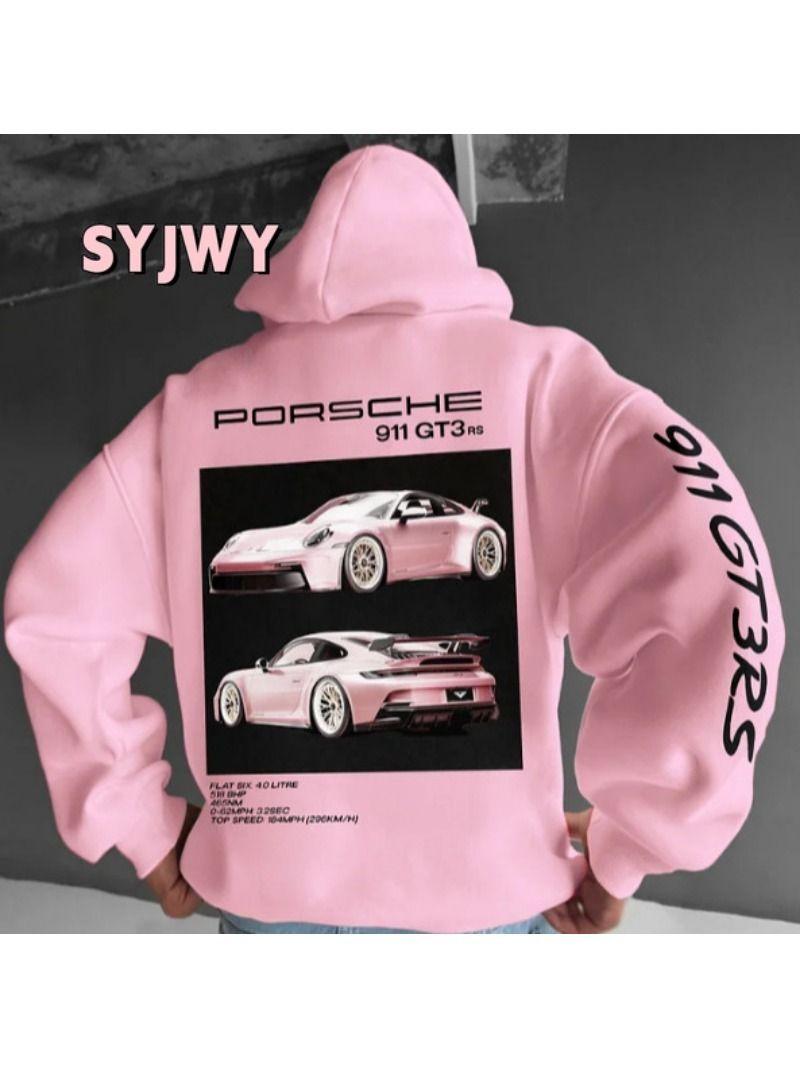 Traumauto Porsche Grafik Gedruckte Hoodies Herren Damen Streetwear Oversized Y2k Sweatshirt Hip Hop Harajuku Fleece Warm Damen Herren Kleidung XXXL