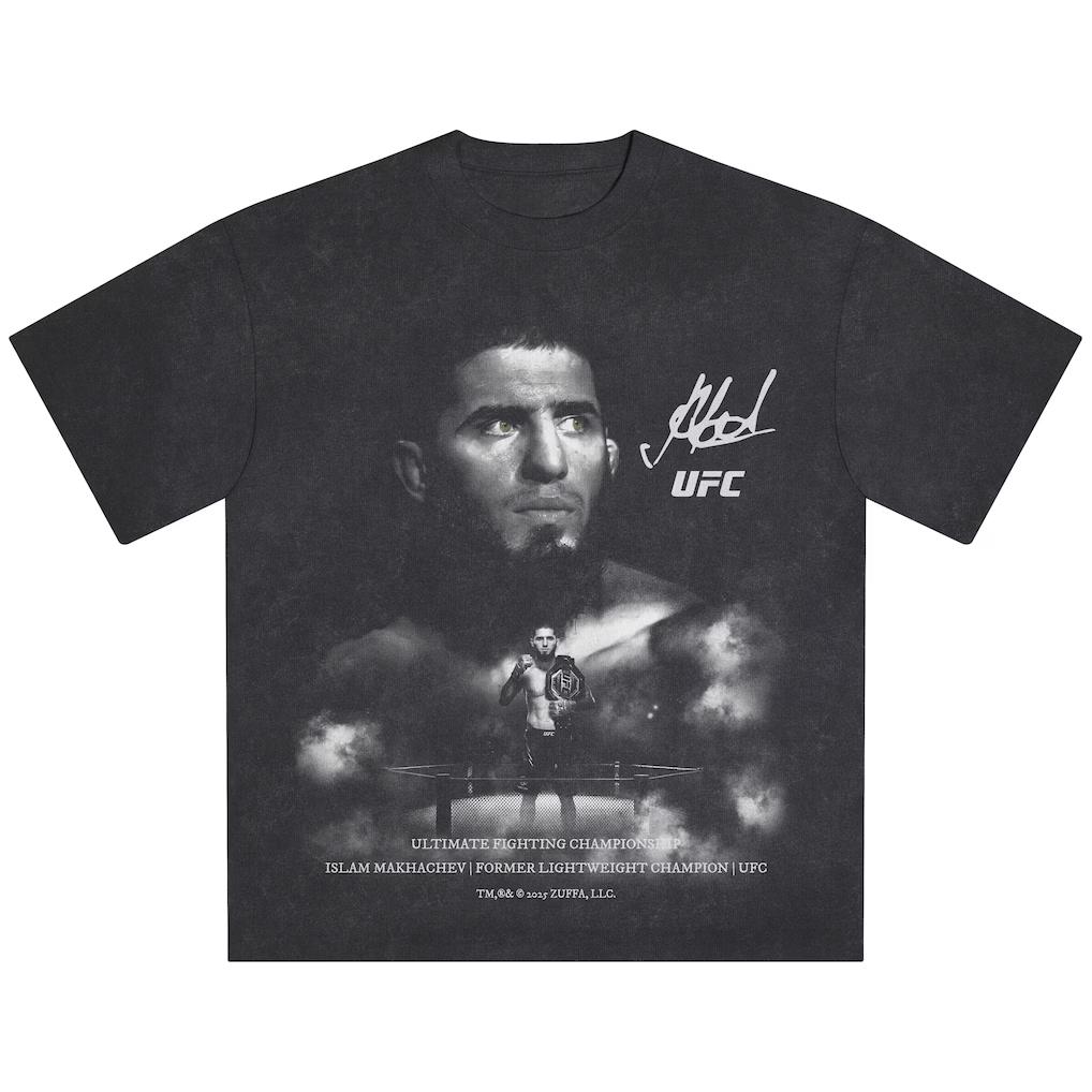 2026 Sommer UFC Islam Makhachev Kampf Grafik T-Shirt Damen Sport Baumwolle Kurzarm Locker Freizeit Fitness Shirt Unisex 2XL