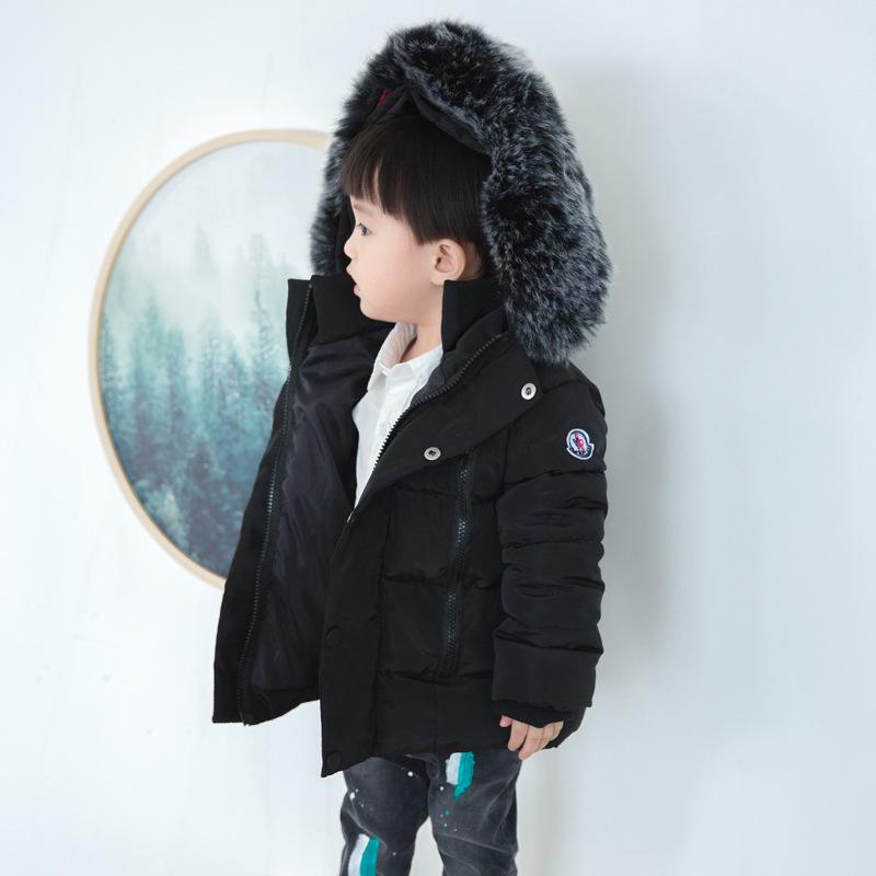 Baby Jungen Jacke Herbst Winter Jacke Jungen Jacke Kinder Mit Kapuze Warme Oberbekleidung Mantel Jungen Kleidung 120 schwarz