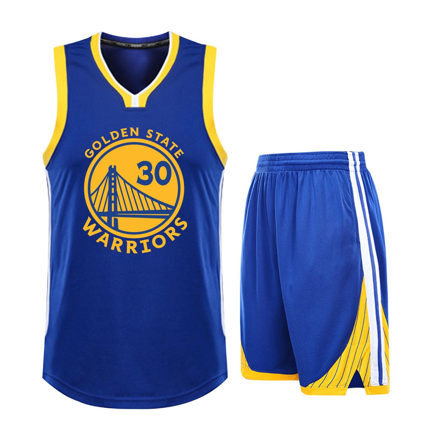Basketball-Kleidung, Kinder-Basketball-Anzug, klassische Oberteile + Hosen, Basketball-Trikots, Anzug-Set S blau