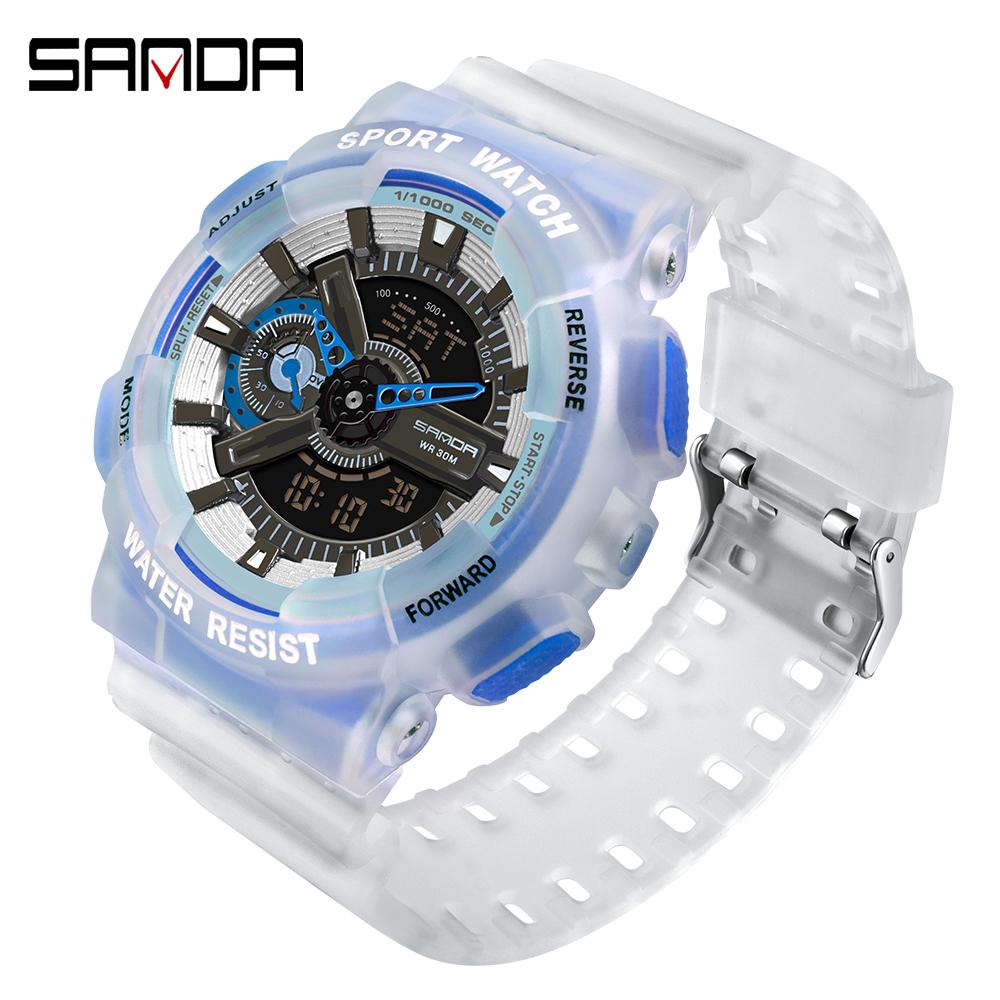 Neue SANDA Leuchtende Mode Trend Persönlichkeit Elektronische Uhr Fluoreszierende Uhr Fall herren Uhr Damen Uhr Paar Uhr