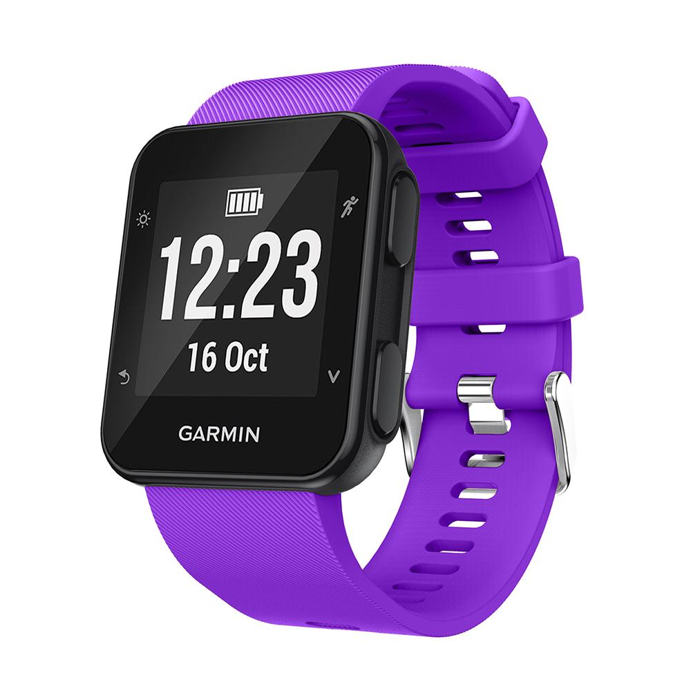 Armband für Garmin Forerunner 35 30 Smartwatch Ersatzarmband Uhrenarmband Armband Silikon Weiches Band Armband Neu violett