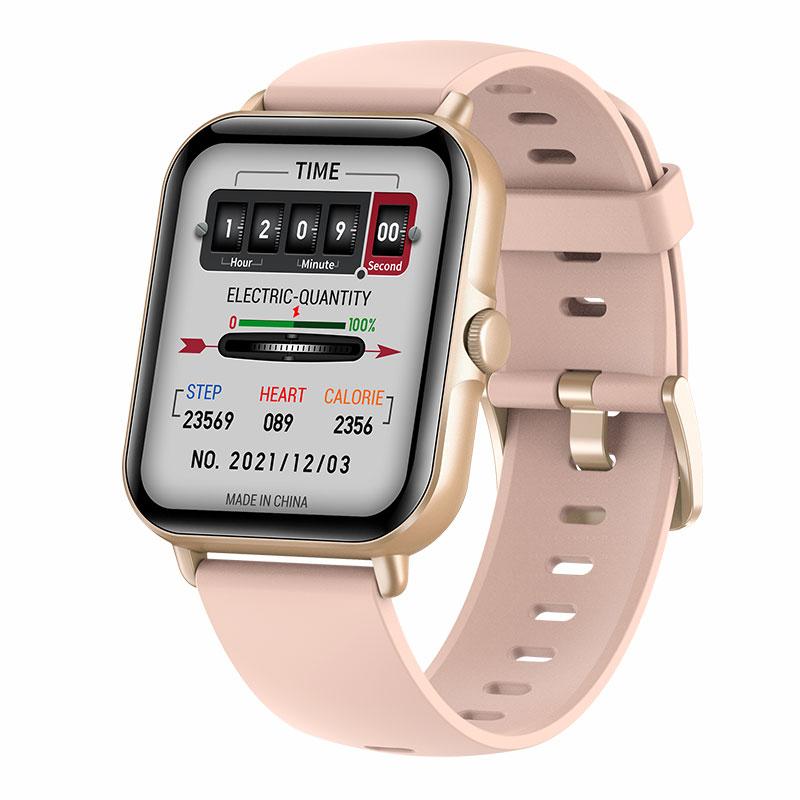 2,01'' Smartwatch Bluetooth Anruf Musik abspielen Smartwatch Fitness Uhr Sport Wasserdichte Uhren für Männer Frauen Android gold