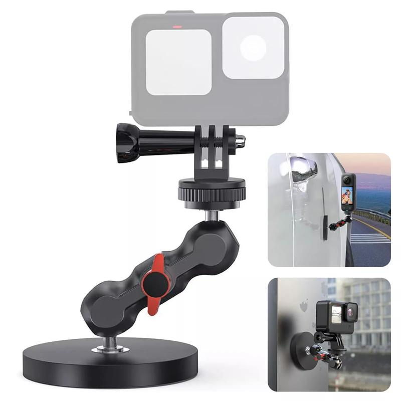 Magnetische Kamera-Halterung für Gopro, Action-Kamera Auto-Halterung mit 360° Kugelkopf Passend für Gopro Hero 13 12 11 10 9 8 7 6 5