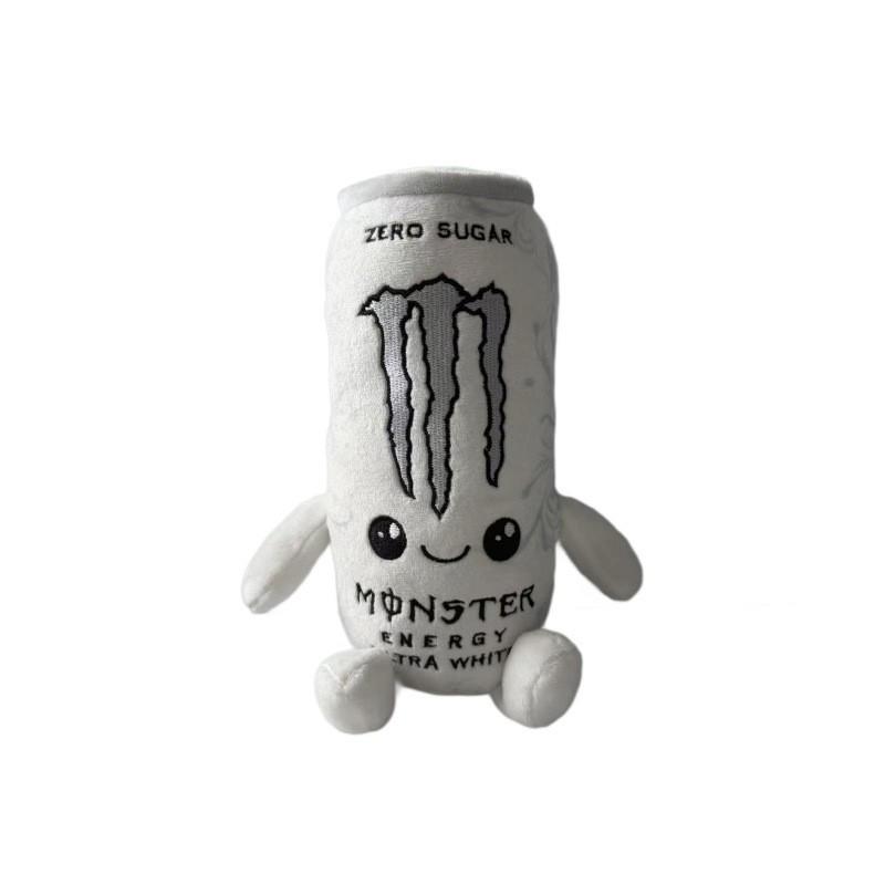 Zuckerfrei Weißes Monster Energy Drink Dose Plüschtier Simulation Getränkedose Stoffpuppe Weiche Figur Heimdeko Geschenk für Freunde Sofa Schlafzimmer Schmuck 23CM weiß