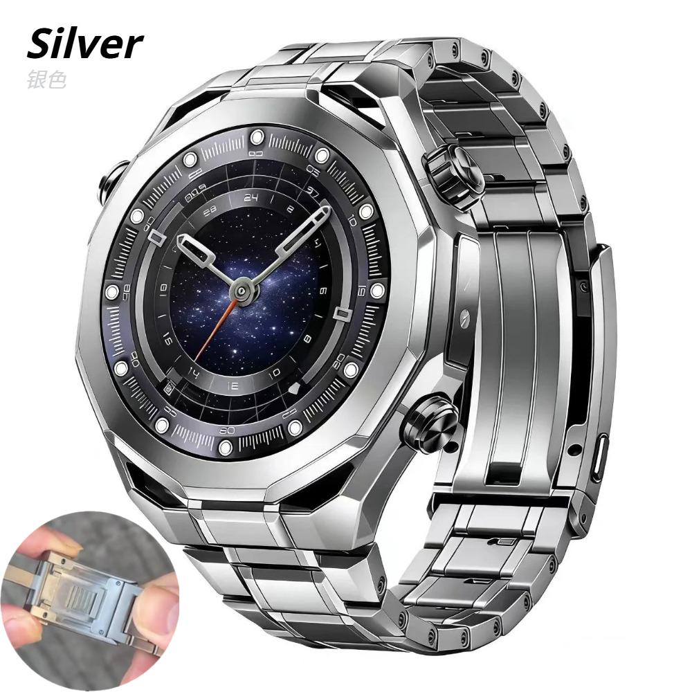 Titan-Armband für Huawei Watch Ultimate 1/2 Metallarmband für Huawei Watch GT2 GT3 GT4 GT5 GT6 Pro 46mm Uhr 5 46mm Uhrenarmband Huawei GT Runner silber