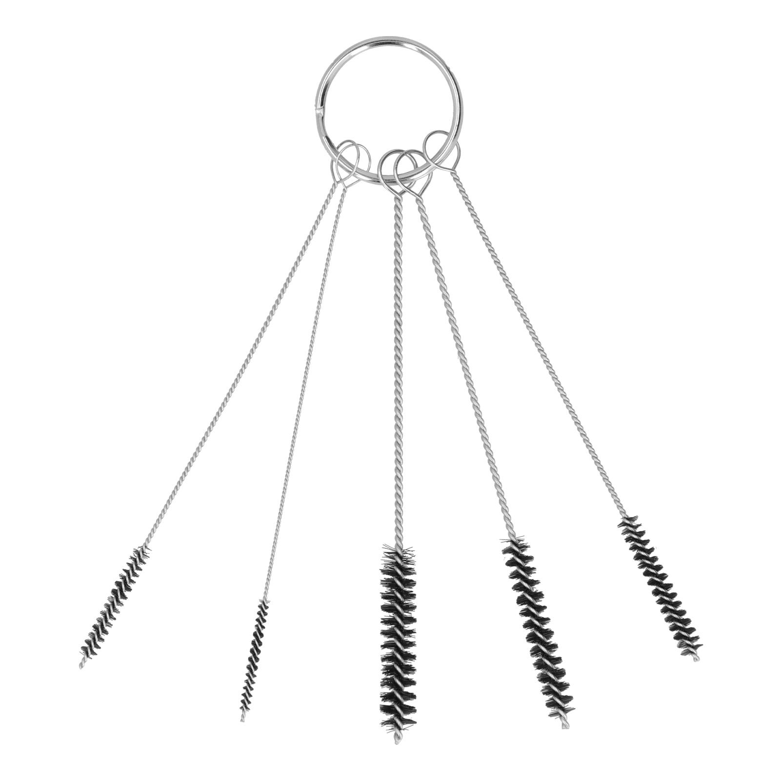 Flaschenbürsten, Glas-Nylon-Reagenzglasbürsten-Set, Reinigungswerkzeug für Gläser, Kaffeemaschine, Schwarz schwarz