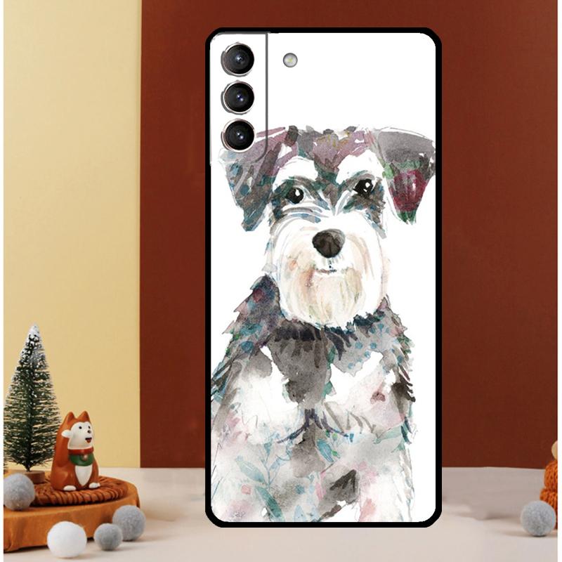 Hübsche Hunde Schnauzer Hülle Für Samsung Galaxy S25 S26 Ultra S21 S22 S20 S23 S24 Ultra S10 Plus S25 FE Abdeckung Funda Galaxy S23 Plus