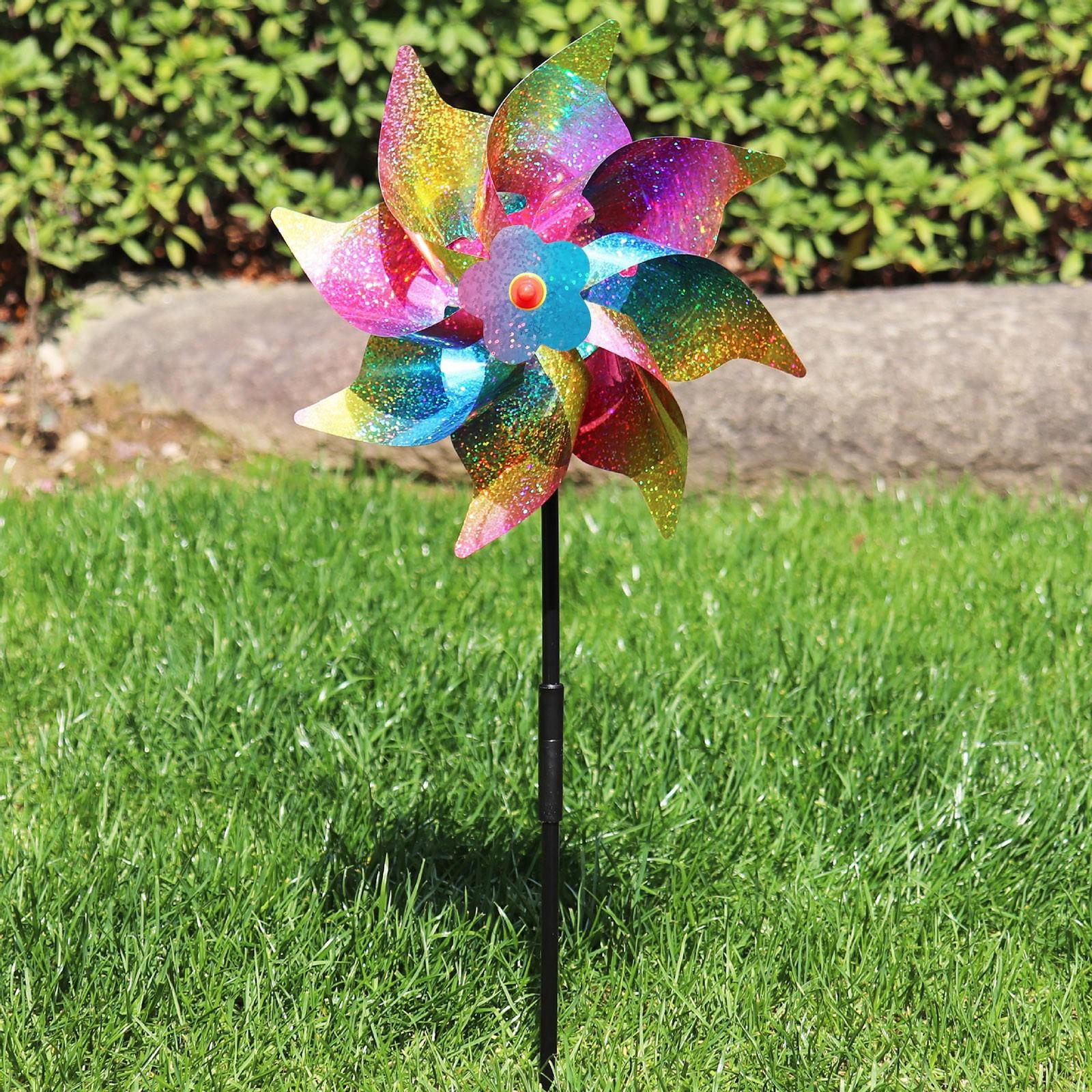 24CM Achteckige kinder Windmühle Stall Vogel Farbe Kunststoff Dekoration Stall Spielzeug DIY One Size