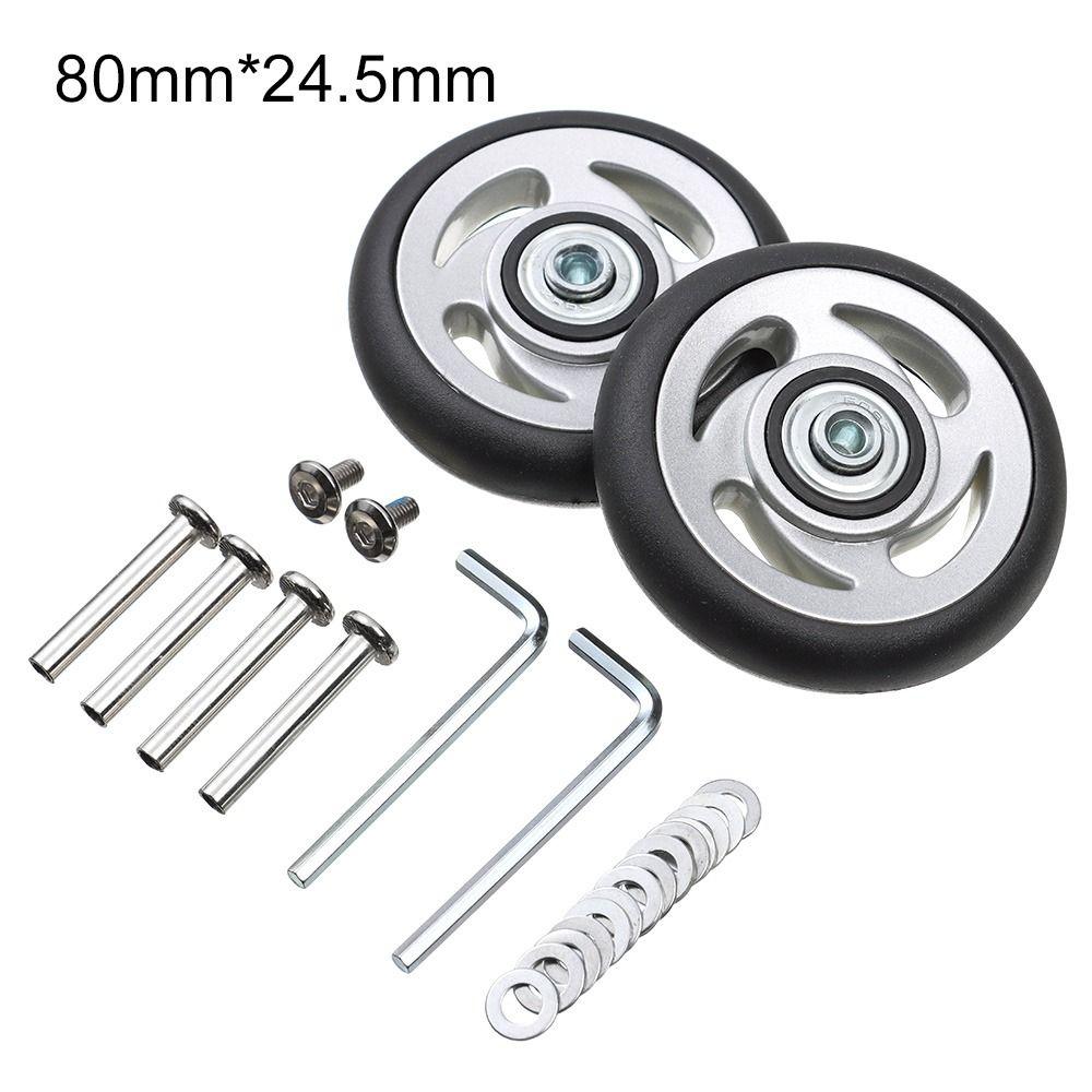 Mit Schrauben-Lenkrad-Reparatursatz, Kofferteile, Achsen, Räder ersetzen, Reisegepäckräder 80mm*24.5mm