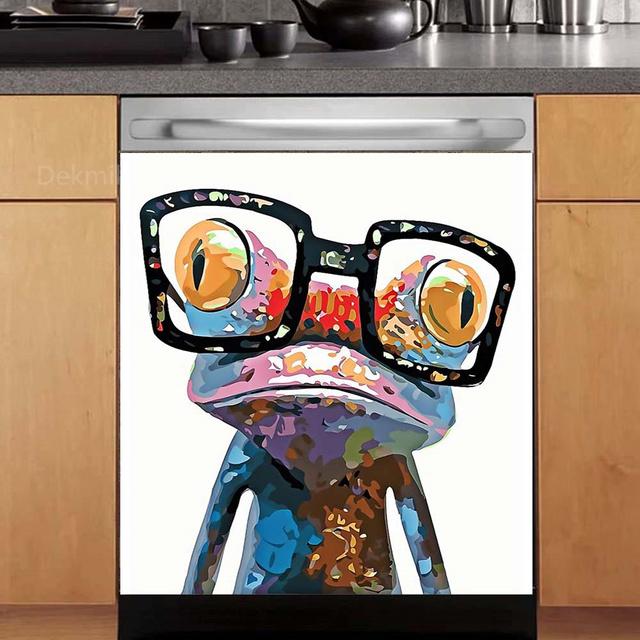 3D-Retro-Bier-Geschirrspüler-Kühlschrank-internes Muster-Einfrieraufkleber-Kunst-Kühlschrank-Volltür-Abdeckungs-Tapete-Küchen-Wandaufkleber 45X82cm 18X32inch