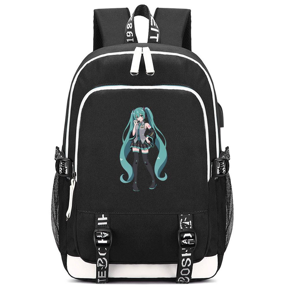Süßer Cartoon Hatsune Miku Aufdruck Rucksack Große Kapazität Schultasche Schüler Junge Mädchen Schultasche Outdoor Große Kapazität Wasserdicht Laptop Reisetasche Geschenk