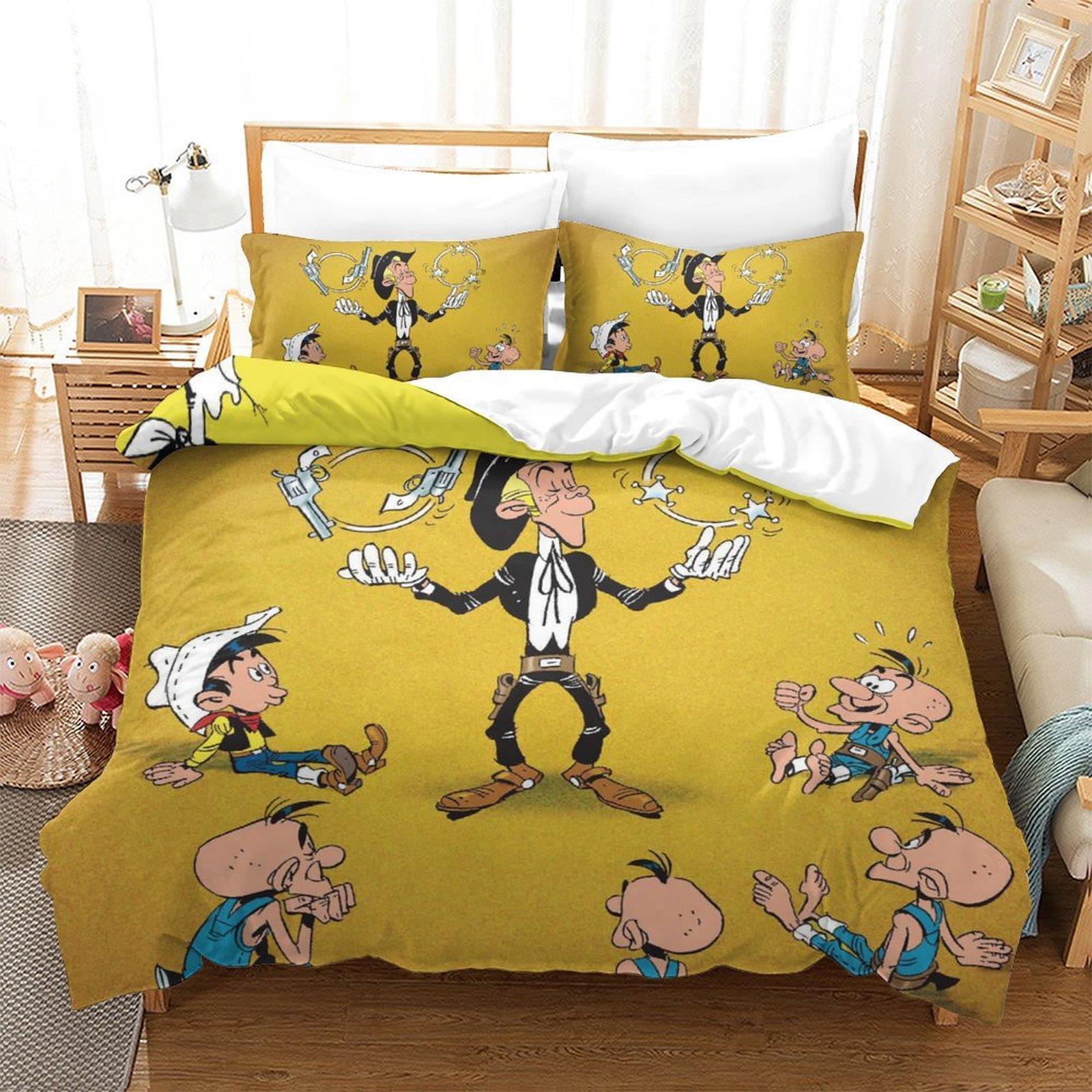 Neue Lucky Le Bettwäsche Kollektion Einzelbett Twin Bett Vollgröße Queen Size King Size Bett Kollektion Schlafzimmer für Erwachsene Kinder Bettbezug Kollektionen 3D Anime Mit Bettwäsche C US Twin 173x218cm