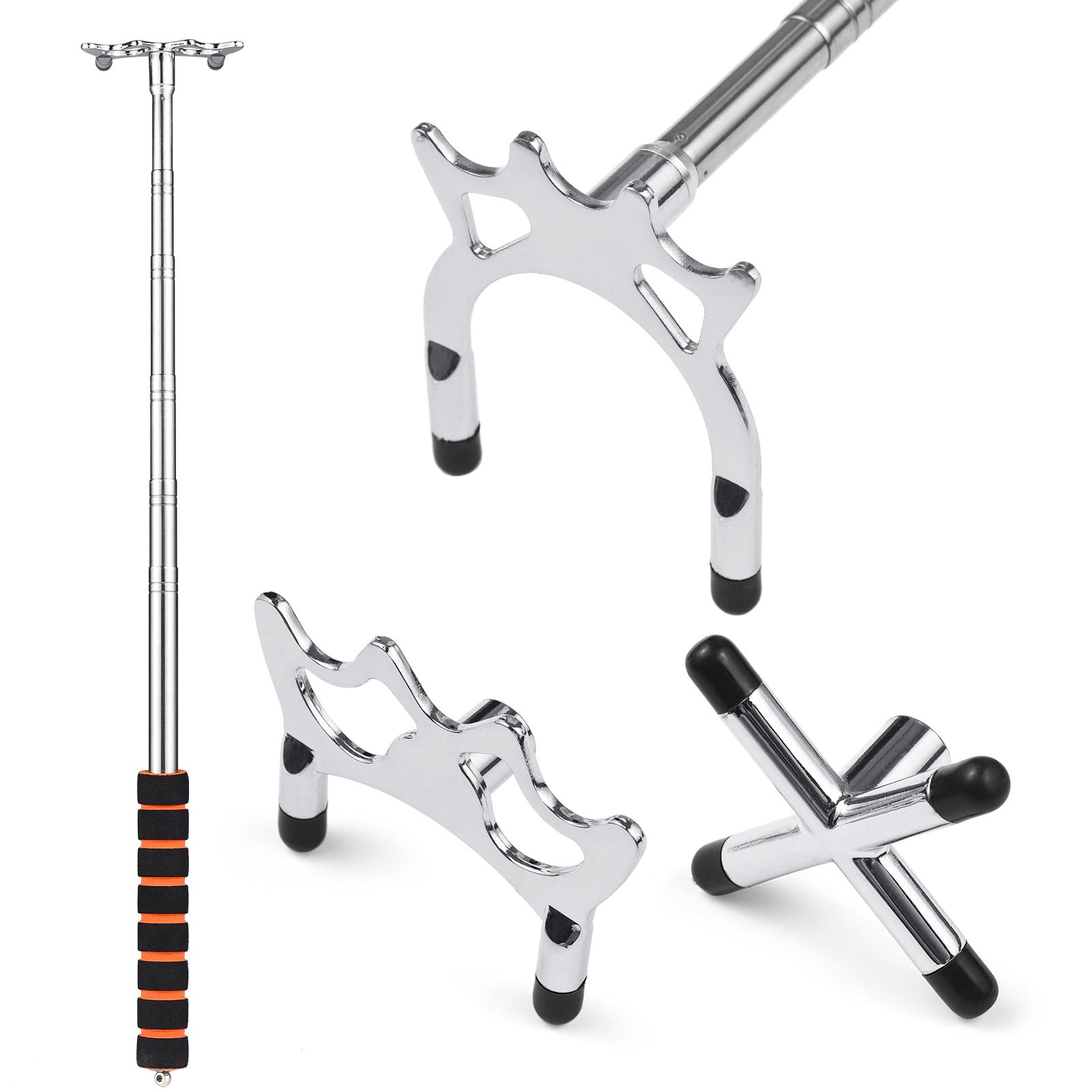 Einziehbarer Billard Queue Stick Bridge Pool Queue Snooker Pool Bridge Stick mit 3 abnehmbaren Messing silber