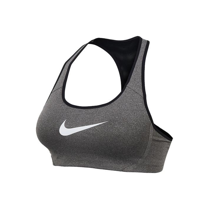 Nike Victory Shape Sport-BH mit starkem Halt, einfarbig, Racerback, Damenunterwäsche, Carbongrau AJ5220-091 M gray