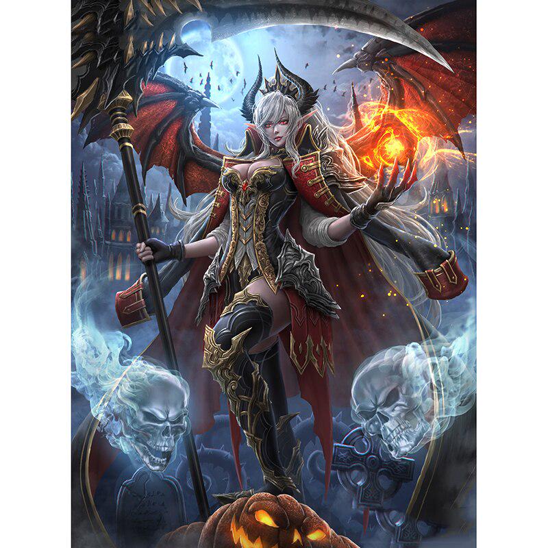 DIY Diamant-Malerei voller runder Bohrer Cartoon-Krieger Stickerei Kreuzstich Geschenk Home Decor Geschenk 20X30CM