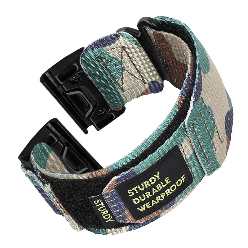 Schnelles Nylonband für Garmin Watch Instinct 2X Tactics Strap Fenix 6X Pro 5X Plus 7X 26 mm 22 mm Ersatz-Sport-Release-Armband Garmin 26mm grün/schwarz