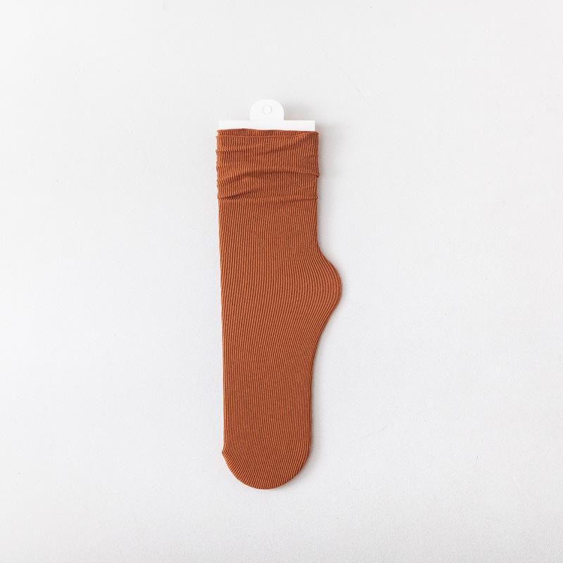 Frauen Damen Eis Seide Socken Sommer Ultra Dünne Kühle Socken Süßigkeiten Süße Atmungsaktive Socken Calcetines De Mujer Femmes Chaussettes kaffeebraun