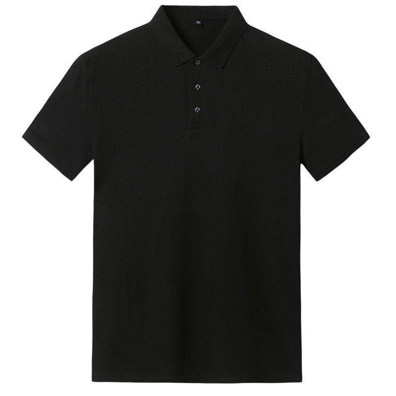 Poloshirt Herren 8XL Large - Sommer Business Casual Revers T-Shirt für Übergrößen 8XL schwarz