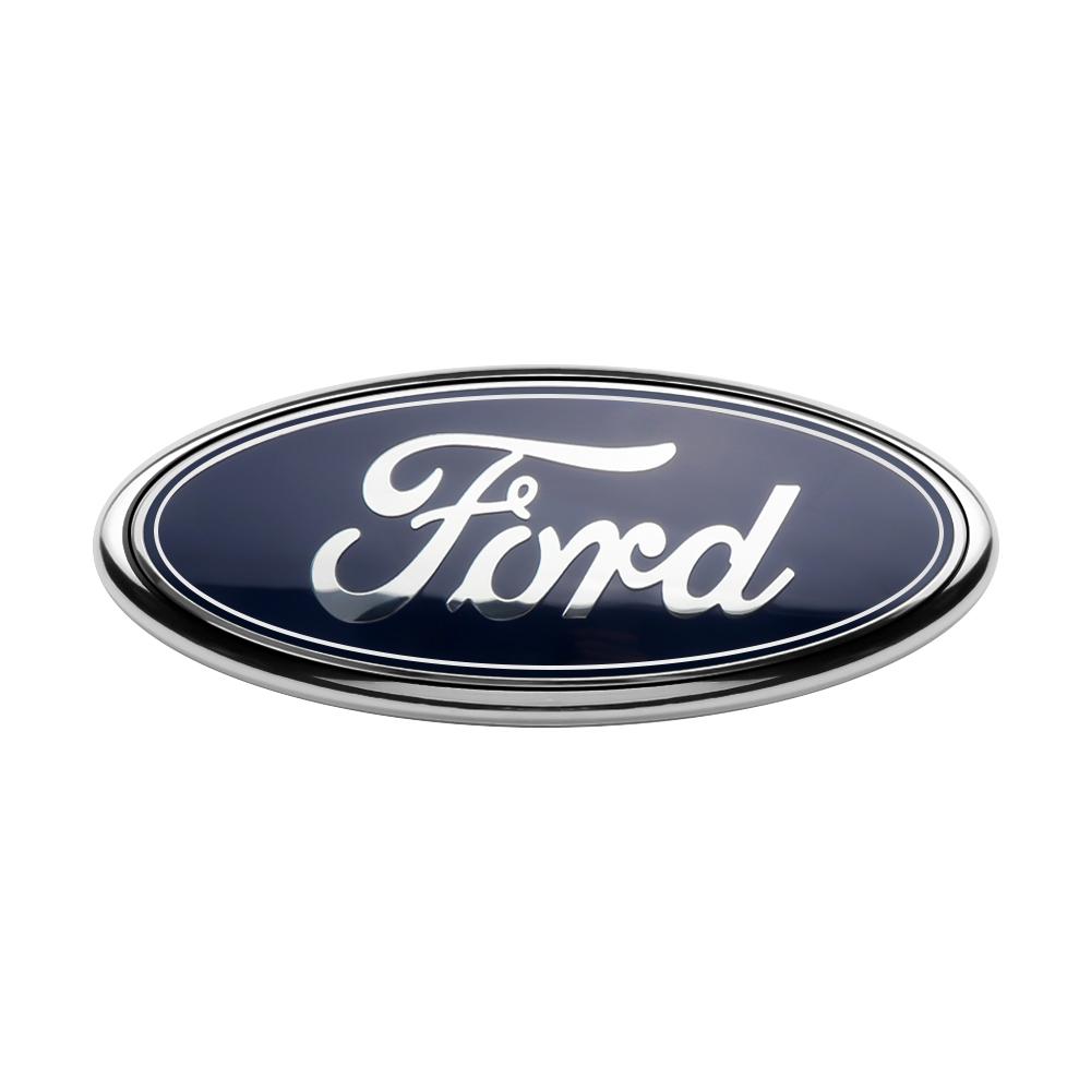 Auto Frontgrill Heckklappen-Emblem Aufkleber Vorne Hinten Emblem Plakette Aufkleber Für Ford Focus Mondeo Fiesta Line Kugo Transit Escape Fusion Explorer blau