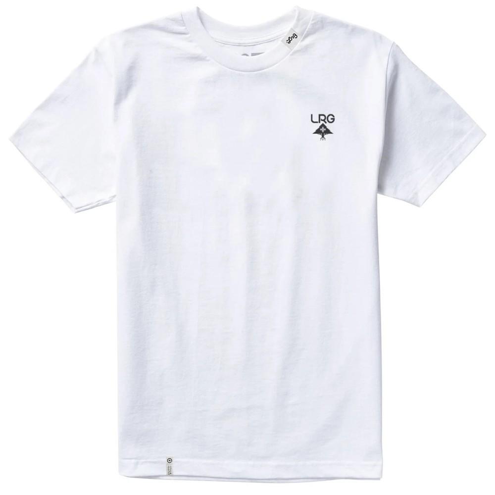 LRG Herren Lifted Group Research Collection Logo Plus Weißes T-Shirt NWT Kleines Unisex-T-Shirt M