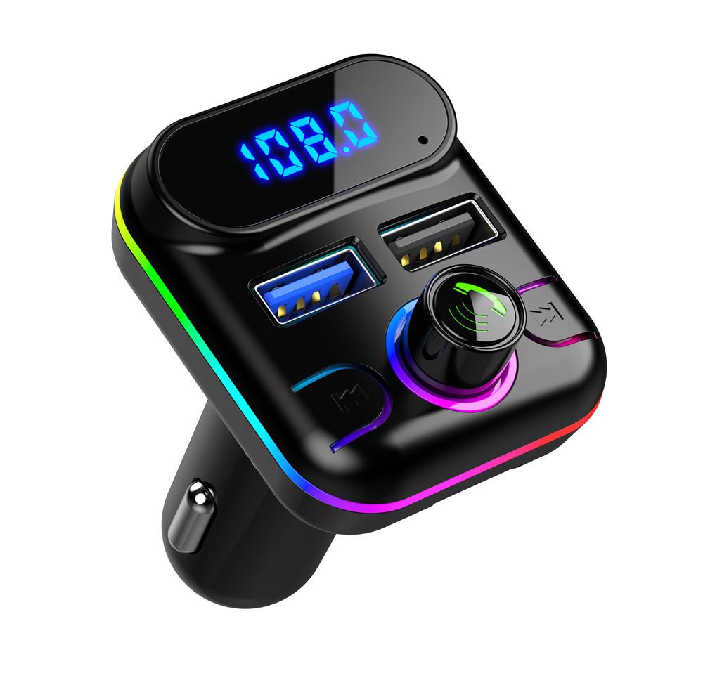 Auto FM Transmitter Modulator Bluetooth 5.0 Freisprecheinrichtung Auto Audio MP3 Player Unterstützung U-Disk TF Karte Auto Dual USB 4.2A Schnellladegerät