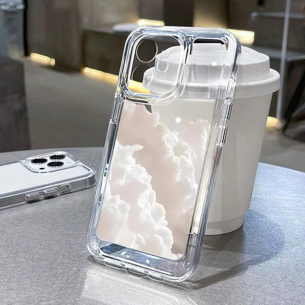 Transparente Handyhülle mit Wolkenmuster für iPhone 11 Hülle iPhone 15 14 12 13 Pro Max XR XS Max X 7 8 Plus SE Stoßfeste Weiche Hülle For iPhone 15