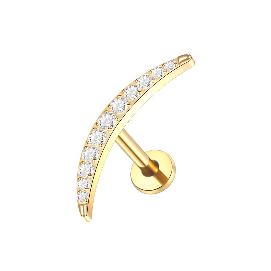 1 Stück G23 Titan Ohr Tragus Knorpel Helix Daith Piercing Stecker Ohrringe für Damen Innengewinde Labret Piercing Lippenring 16G 1.2x8mm