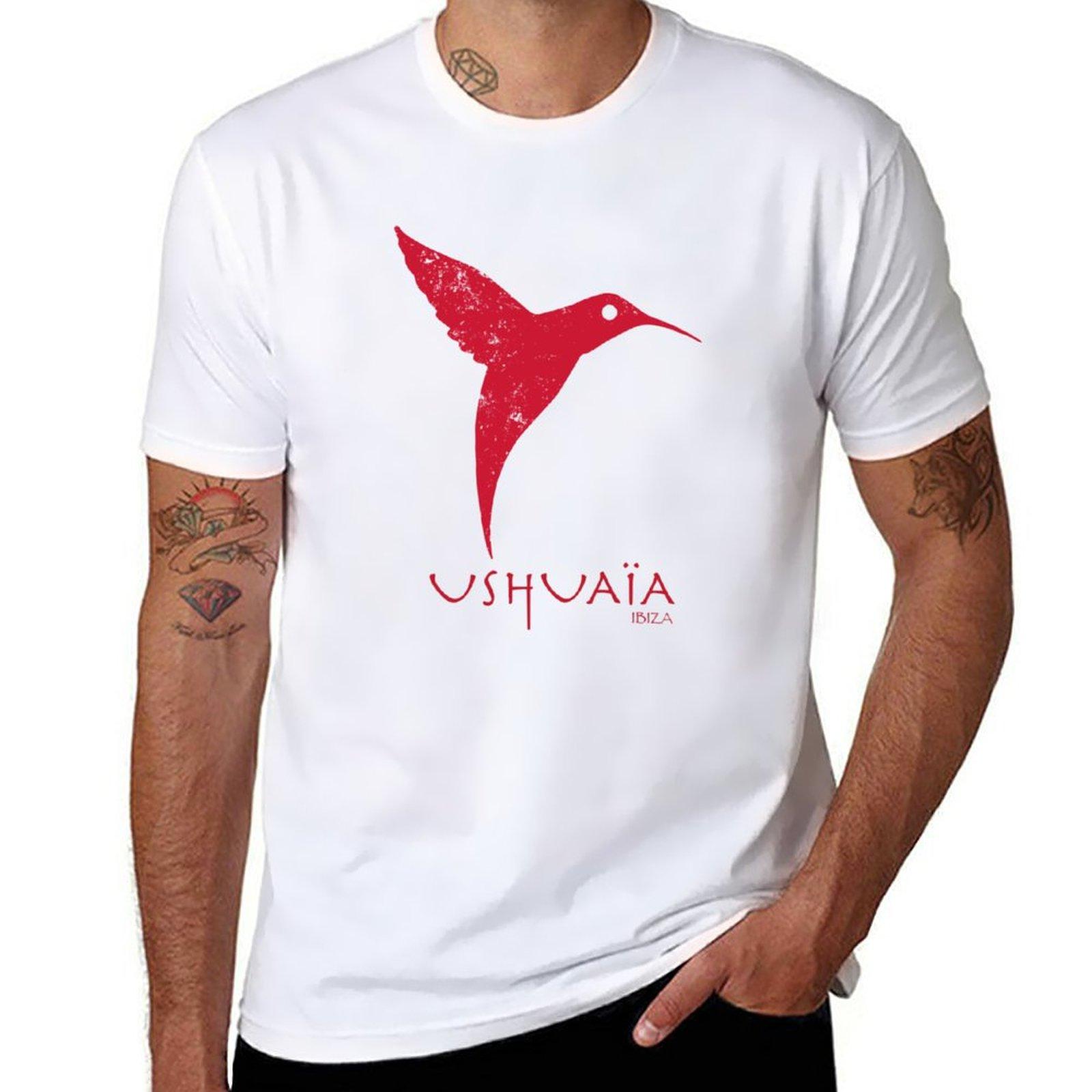 Neues Ushuaia Ibiza Party T-Shirt Schnelltrocknendes Shirt T-Shirt Mann Tierprint Shirt für Jungen Vintage Kleidung Herren Baumwoll-T-Shirt L bunt