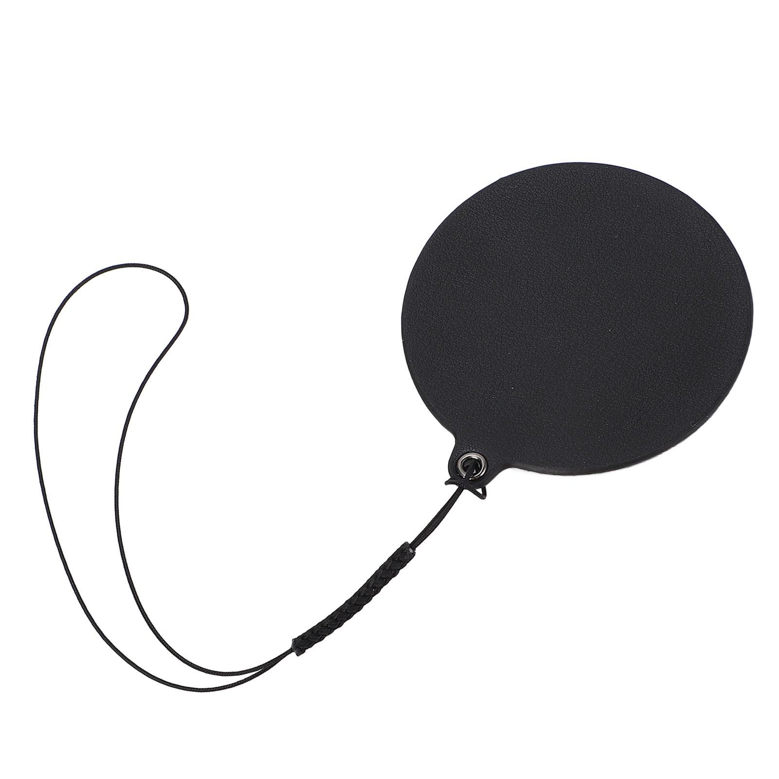 Leder Objektivdeckel Aufkleber 7cm Durchmesser Sofortbildkamera Objektivabdeckung Schutz mit 18cm Anti-Verlust-Seil