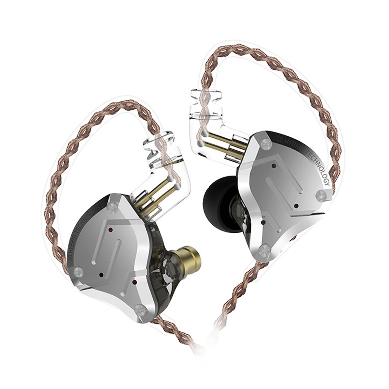 KZ ZS10 Pro 3,5 mm kabelgebundene In-Ear-Kopfhörer 1DD+4BA Hybrid-HiFi-Musik-Kopfhörer Sport-Headset 2-polig No Mic