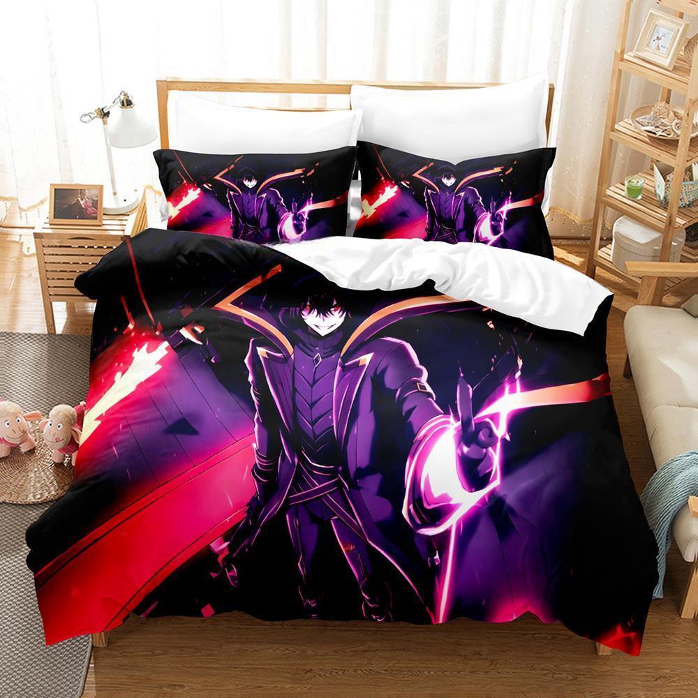 The Eminence in Shadow Cid Kagenou Bettwäsche-Set, Cartoon-Anime, dreiteiliges Set, Bettbezug-Sets für Erwachsene und Kinder, Heimtextilien AU Single 140x210cm