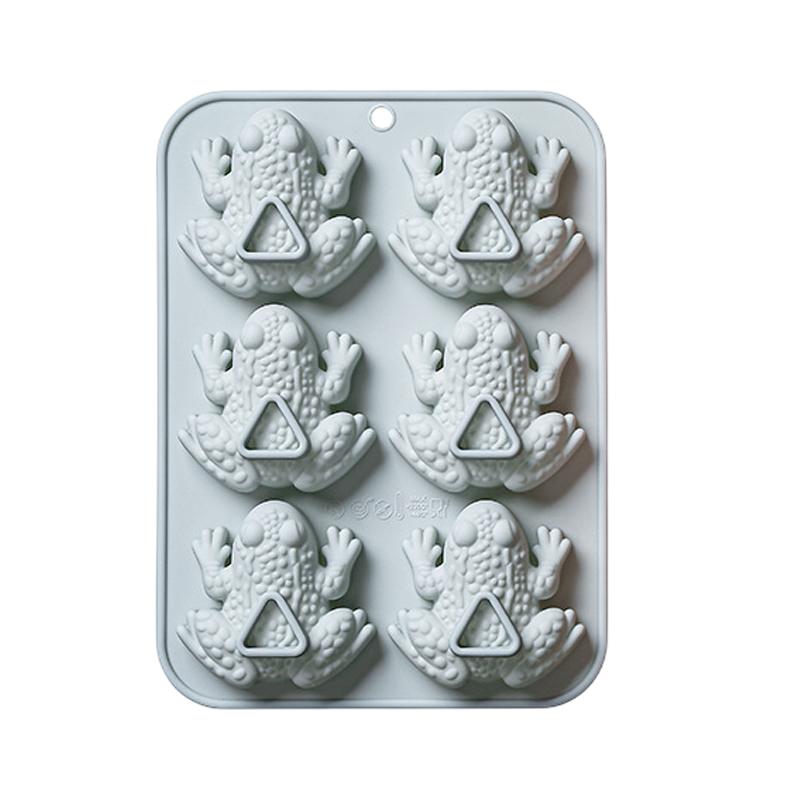 6-Loch Kröte Silikonformen Passah Frosch Fondant Süßigkeiten Schokolade Form Epoxidharz Form Backen Kuchen Dekoration Zubehör blau