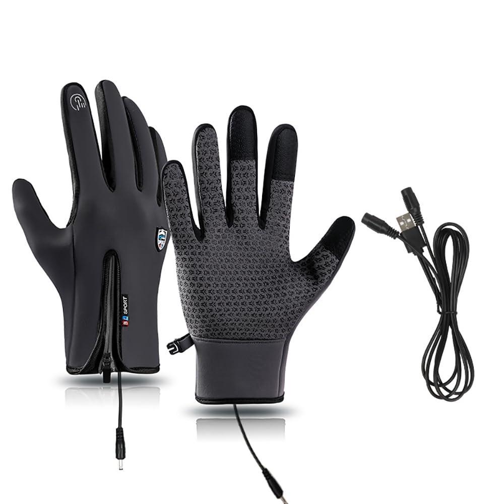 Wasserdichte wiederaufladbare Handschuhe Wiederverwendbare Touchscreen-Handschuhe Neue USB-beheizte Handschuhe für den Winter XL