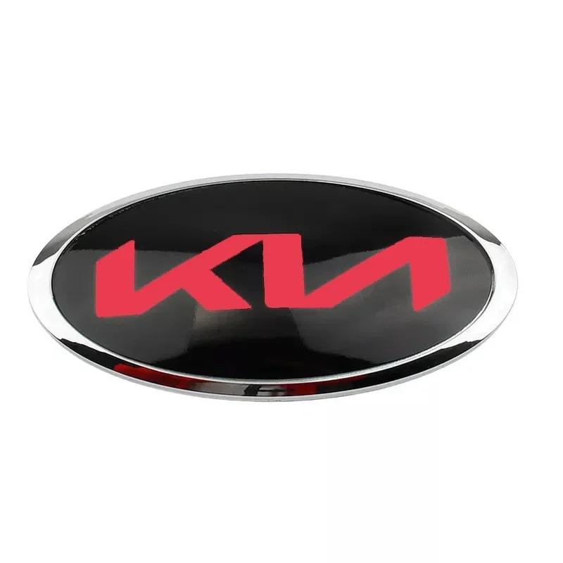 2026 Heißer Autoaufkleber Auto Frontklappen-Emblem Heckklappen-Abzeichen Aufkleber für KIA KN K2 K3 K4 K5 Sportage Picanto Sorento Rio Soul Cee 11.4 x 5.7cm
